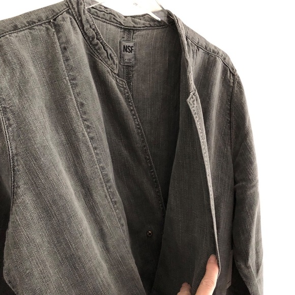 Free People NSF Women's Gray Jumpsuit Alana Tie Waist Medium - Picture 5 of 11